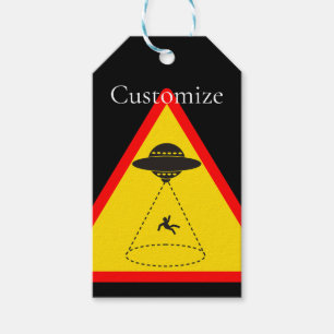 Etiquetas Para Regalos UFO Thunder_Cove de secuestro de Alien