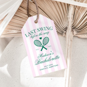 Etiquetas Para Regalos Último swing antes del anillo Retro Tennis Bach