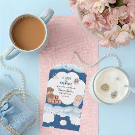 Etiquetas Para Regalos Un bebé prepara café Baby Shower