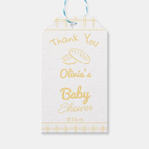 Etiquetas Para Regalos Un bollo en la horquilla dibuja Baby Shower neutra