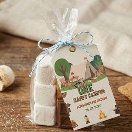 Etiquetas Para Regalos Un feliz campista safari Bosque cumpleaños 1