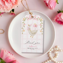 Etiquetas Para Regalos Un ganso tonto vintage rosa favor para cumpleaños 