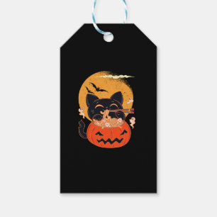 Etiquetas Para Regalos Un gatito Kawaii que come gusanos fideos Ramen Hal