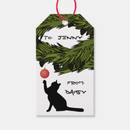 Etiquetas Para Regalos Un gato lindo en Personalizado de Navidades malhec