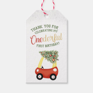 Etiquetas Para Regalos Un maravilloso momento del año coche rojo Primer c