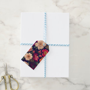 Etiquetas Para Regalos Un papel pintado con un patrón floral