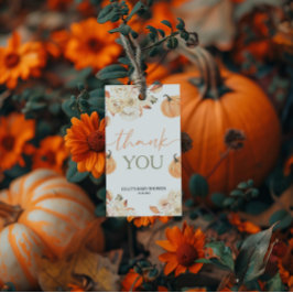 Etiquetas Para Regalos Un pequeño Baby Shower de calabaza cae