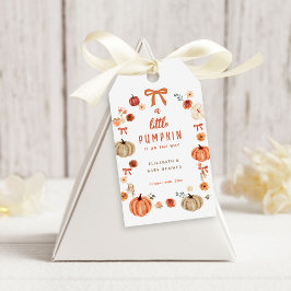 Etiquetas Para Regalos Un Pequeño Calabaza Está En El Camino De La Bienve