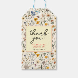 Etiquetas Para Regalos Un pequeño Chica de flores silvestres en Baby Show