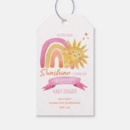Etiquetas Para Regalos Un pequeño rayo de sol Chica Baby Shower Favor B