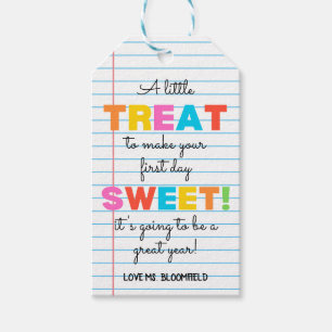 Etiquetas Para Regalos Un pequeño regalo para hacer dulce tu primer día d