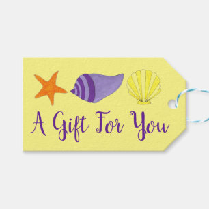Etiquetas Para Regalos Un Regalo Para El Océano De La Concha Marítima