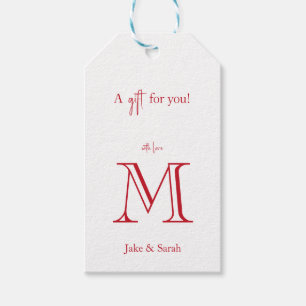 Etiquetas Para Regalos Un regalo para ti Texto Rojo
