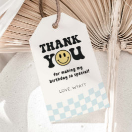 Etiquetas Para Regalos Un tío feliz sonriente Primer Día de Favor