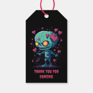 Etiquetas Para Regalos Un zombi de Halloween lindo y espeluznante