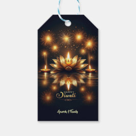 Etiquetas Para Regalos Una diya brillante y bella en Lotus Diwali
