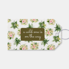 Etiquetas Para Regalos Una Fiera Está En Camino Jungla Floral Baby Shower