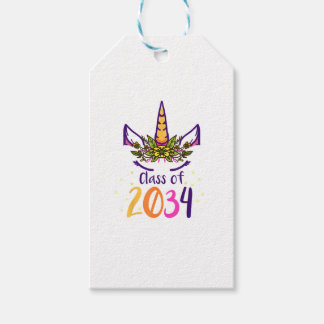 Etiquetas Para Regalos Unicorn Class Of 2034 Grow With Me Kindergarten Gi
