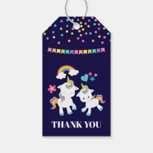 Etiquetas Para Regalos Unicornios Bailarines Lindos Arcoíris Mágico Graci