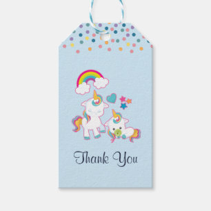Etiquetas Para Regalos Unicornios Blancos Adorables Mamá y Bebé Mágicos
