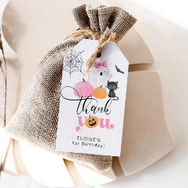 Etiquetas Para Regalos Uno espeluznante rosa cumpleaños de Halloween grac
