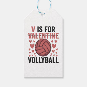 Etiquetas Para Regalos V Es Para Los Amantes Del Deporte De Voleibol Dive