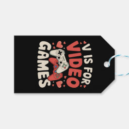 Etiquetas Para Regalos V Es Para Videojuegos Divertido Día De San Valentí