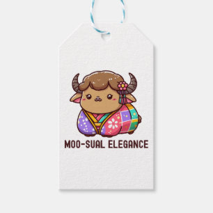 Etiquetas Para Regalos Vaca con elegancia en Tierras Altas