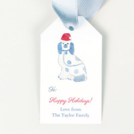 Etiquetas Para Regalos Vacaciones Chinoiserie Blue And White Dog Santa Ha