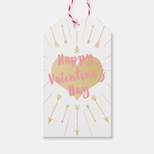 Etiquetas Para Regalos Valentine Arrows (Anverso)