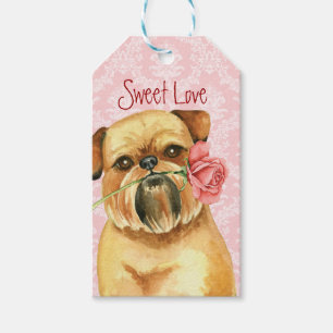 Etiquetas Para Regalos Valentine Rosa Brussels Griffon