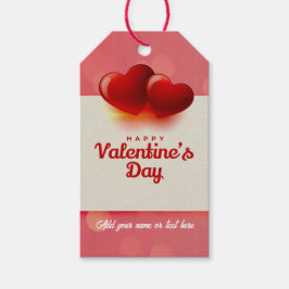 Etiquetas Para Regalos Valentine's Day With Red Hearts - Romantic Love
