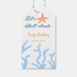 Etiquetas Para Regalos Vamos a celebrar bajo el mar azul cumpleaños