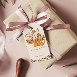 Etiquetas Para Regalos Vaquero Retro Patrón de Cuadros de Halloween Graci