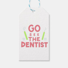 Etiquetas Para Regalos "Ve a ver al dentista: ¡Sonrisas brillantes por de