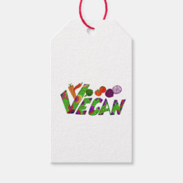 Etiquetas Para Regalos Vegan colorido