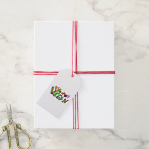 Etiquetas Para Regalos Vegan colorido