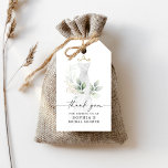 Etiquetas Para Regalos Vegetación acuática Ducha dorada Gracias<br><div class="desc">Este elegante diseño cuenta con un suave ramo acuático de eucaliptos,  vegetación y adornos dorados envueltos en un vestido pintado. Haga clic en el botón Personalizar y "Haga clic para más personalizares" para editar el color de la redacción del guión. Vea toda la colección para ver más elementos coincidentes.</div>