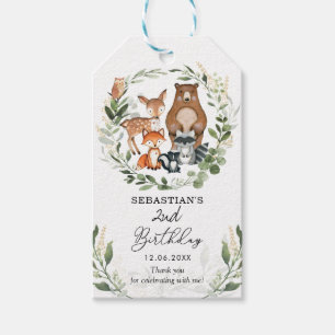 Etiquetas Para Regalos Vegetación Animales del bosque de Woodland Favorit