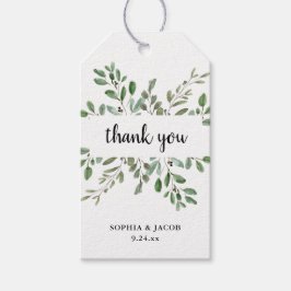 Etiquetas Para Regalos Vegetación y escritura de acuarela simple