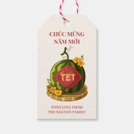 Etiquetas Para Regalos Veitnamese Tet Watermelon Ochna Flowers New Year