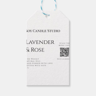Etiquetas Para Regalos vela de soja de rosa lavanda negocio añadir código