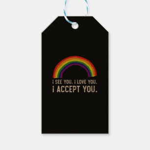 Etiquetas Para Regalos Veo Te Amo Te Acepto Camiseta Orgullo Gay LGBT