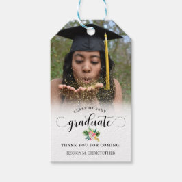 Etiquetas Para Regalos Verano de las hojas tropicales Foto Graduación Gra