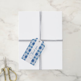 Etiquetas Para Regalos verano mediterráneo Boda azul moderno