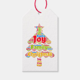 Etiquetas Para Regalos Verdadero significado de Navidades, tarjeta de árb