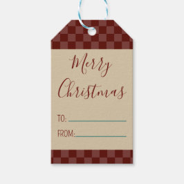 Etiquetas Para Regalos Verde azulado Vintage Elegante Navidades Cálidos