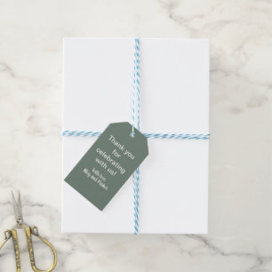 Etiquetas Para Regalos Verde de sabio profundo