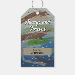 Etiquetas Para Regalos Verde, Marrón y Beige Siempre y Por Siempre