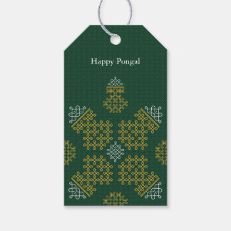 Etiquetas Para Regalos Verde Minimal Tamil Kolam Pongal